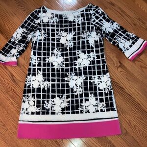 Jessica Howard polyester knit color block dress